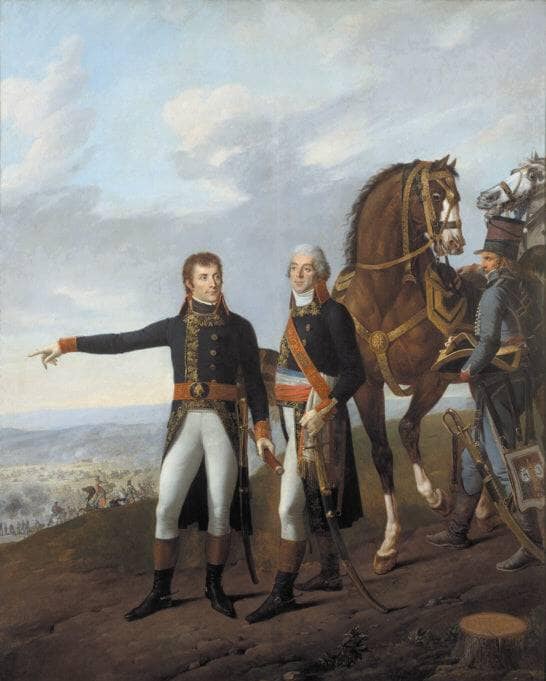 General Bonaparte and his chief of staff Berthier at the battle of Marengo by Carle Vernet — hand-painted cultural oil painting reproduction on canvas