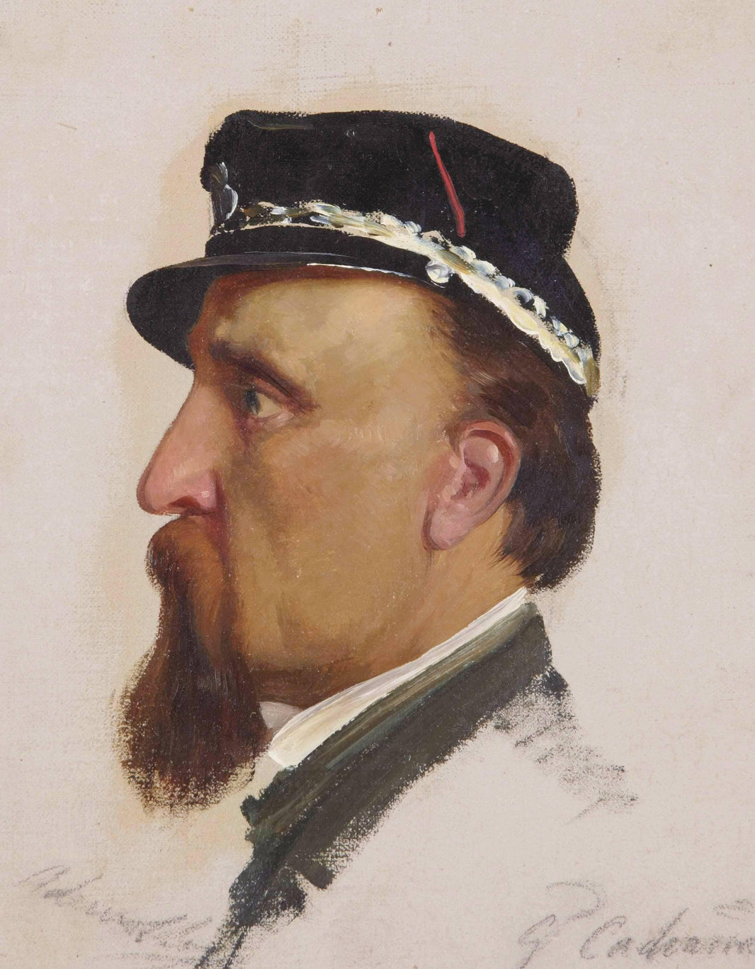 General Raffaele Cadorna by Carlo Ademollo — hand-painted portrait oil painting reproduction on canvas