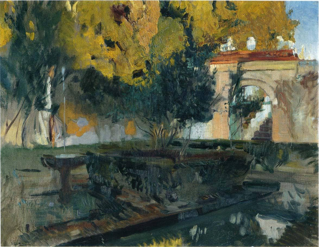 Generalife, Granada by Joaquín Sorolla — hand-painted botanical oil painting reproduction on canvas