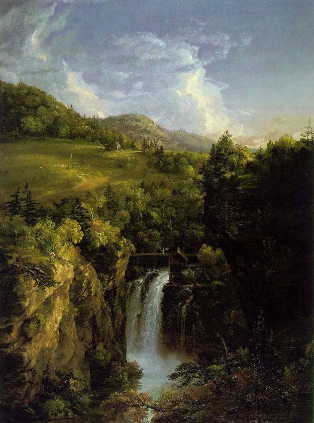 Genesee Scenery by Thomas Cole — hand-painted botanical oil painting reproduction on canvas