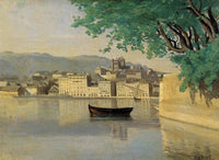 Geneva View of Part of the City by Camille Corot — hand-painted architectural oil painting reproduction on canvas