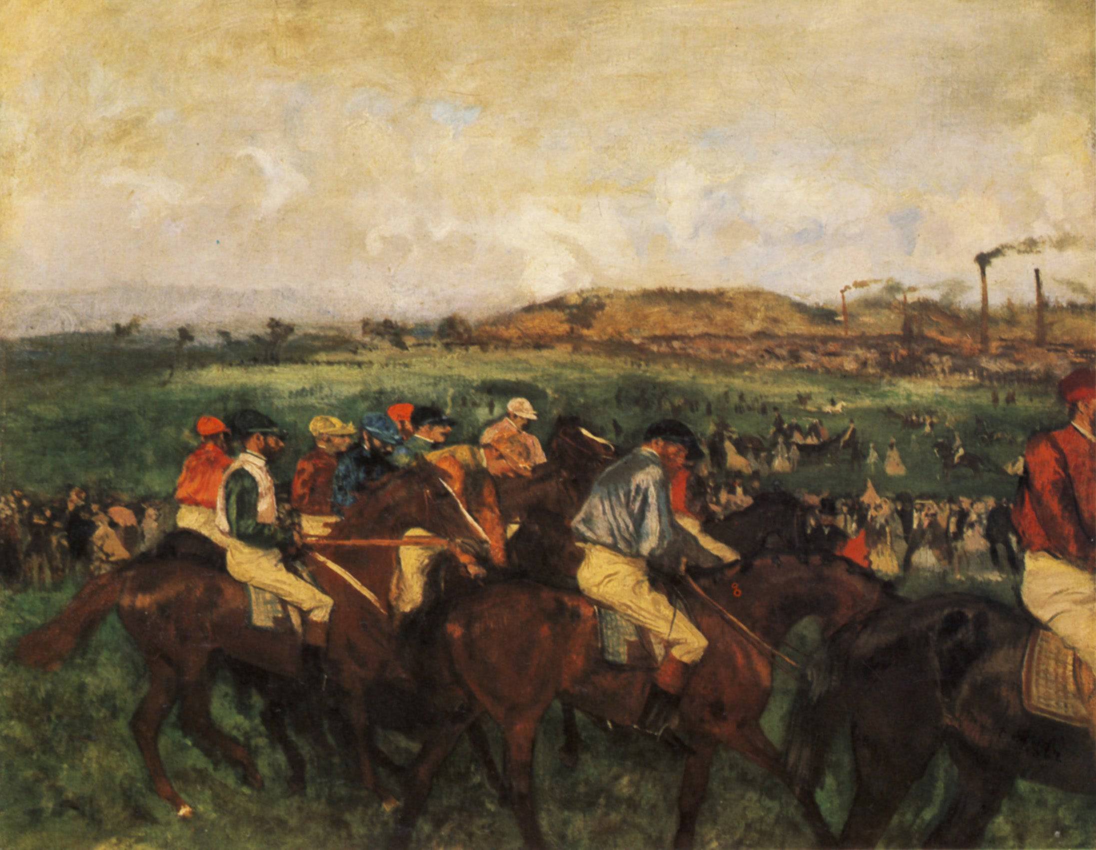 Gentlemen Jockeys before the Start - Edgar Degas