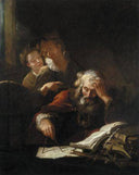 Geometrician by Antoine Pesne — hand-painted portrait oil painting reproduction on canvas