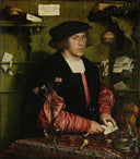 Georg Gisze, a German Merchant in London by Hans Holbein the Younger — hand-painted portrait oil painting reproduction on canvas