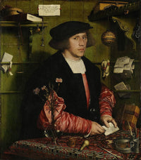 Georg Gisze, a German Merchant in London by Hans Holbein the Younger — hand-painted portrait oil painting reproduction on canvas