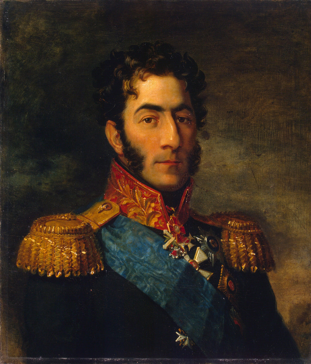 Portrait of General Pyotr Bagration by George Dawe — hand-painted portrait oil painting reproduction on canvas