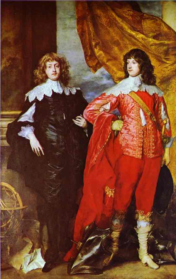 George Digby, 2nd Earl of Bristol and William Russell, 1st Duke of Bedford by Anthony van Dyck — hand-painted portrait oil painting reproduction on canvas
