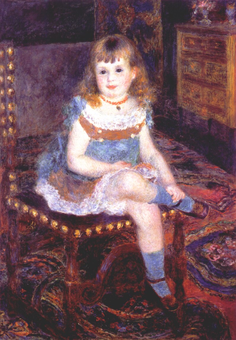Georgette Charpentier Seated by Pierre-Auguste Renoir — hand-painted portrait oil painting reproduction on canvas