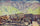 Georgia. Kazbek. Shat-mountain and village in living room