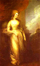 Georgiana, Duchess of Devonshire by Thomas Gainsborough — male oil painting wall art, Rococo