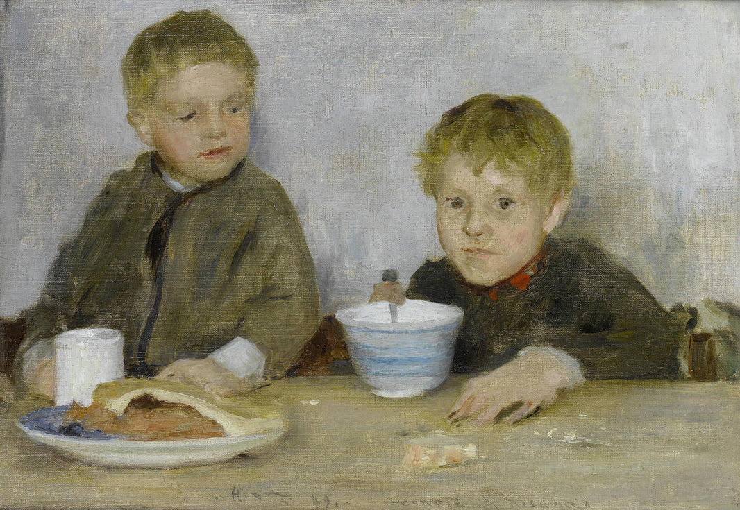 Georgie  and  Richard Fouracre by Henry Scott Tuke, hand-painted portrait oil painting reproduction on canvas
