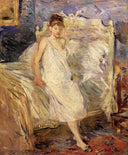 Getting Up by Berthe Morisot — hand-painted portrait oil painting reproduction on canvas