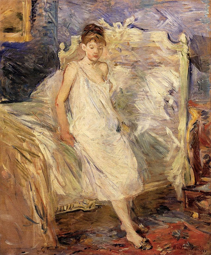 Getting Up by Berthe Morisot — hand-painted portrait oil painting reproduction on canvas