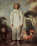 Gilles by Antoine Watteau — hand-painted portrait oil painting reproduction on canvas