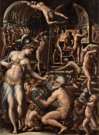 Vulcan's Forge by Giorgio Vasari — hand-painted cultural oil painting reproduction on canvas