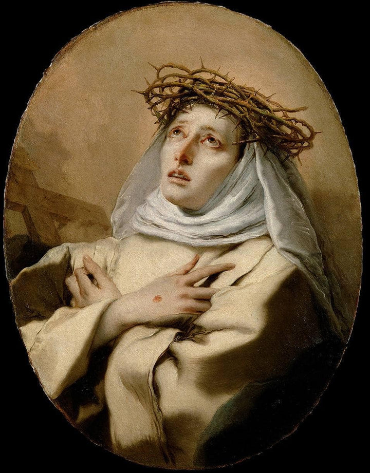 St. Catherine of Siena by Giovanni Battista Tiepolo — hand-painted portrait oil painting reproduction on canvas