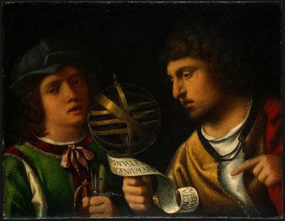 Giovanni Borgherini and His Tutor in hallway