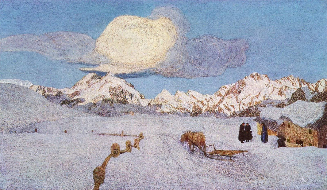 Death by Giovanni Segantini — hand-painted landscape oil painting reproduction on canvas