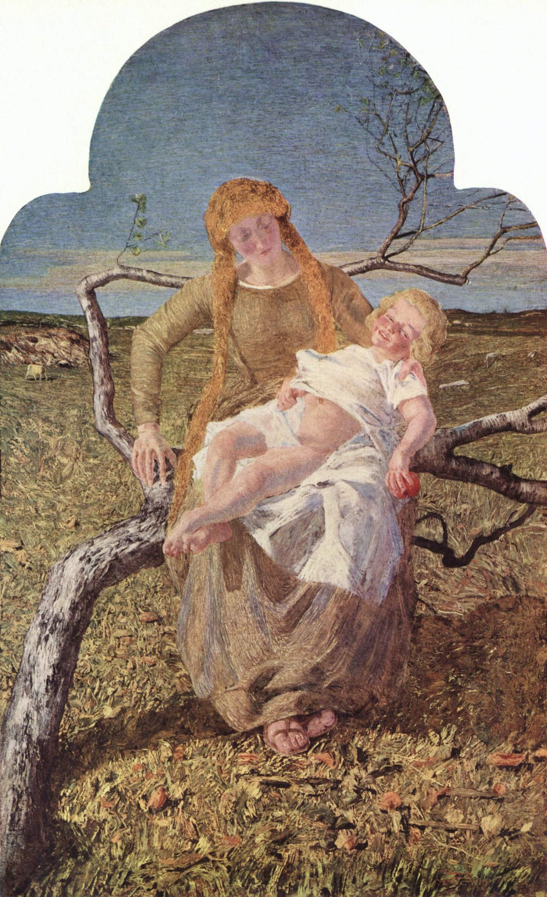 Frucht Der Liebe by Giovanni Segantini, hand-painted portrait oil painting reproduction on canvas