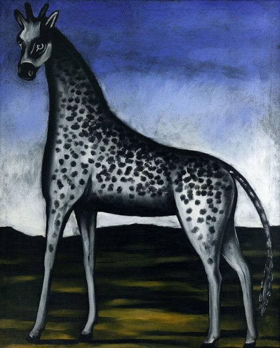 Giraffe by Niko Pirosmani — hand-painted animal oil painting reproduction on canvas