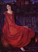 Girl and Goldfish by Edward Burne-Jones — hand-painted portrait oil painting reproduction on canvas