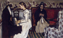 Girl at the Piano (Overture to Tannhauser) by Paul Cezanne — group oil painting wall art, Romanticism