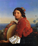 Girl from Sorrento (Sorrent Sun?) by Louis Léopold Robert — female oil painting wall art, Neoclassicism