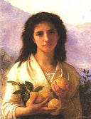 Girl Holding Lemons by William-Adolphe Bouguereau — hand-painted portrait oil painting reproduction on canvas