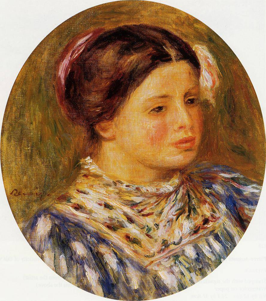 Girl in Blue - Pierre-Auguste Renoir