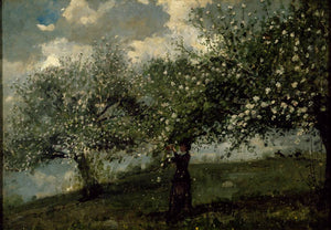 Girl Picking Apple Blossoms - Winslow Homer