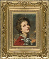 Girl's head by Wladyslaw Czachorski — hand-painted portrait oil painting reproduction on canvas