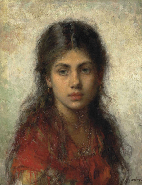 Girl with a red shawl