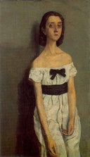 Girl with Bare Shoulders by Gwen John — male oil painting wall art, Post Impressionism