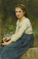 Girl with Grapes by William-Adolphe Bouguereau — female oil painting wall art, Academicism