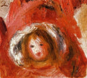 Girl with Hat by Pierre-Auguste Renoir — hand-painted abstract oil painting reproduction on canvas