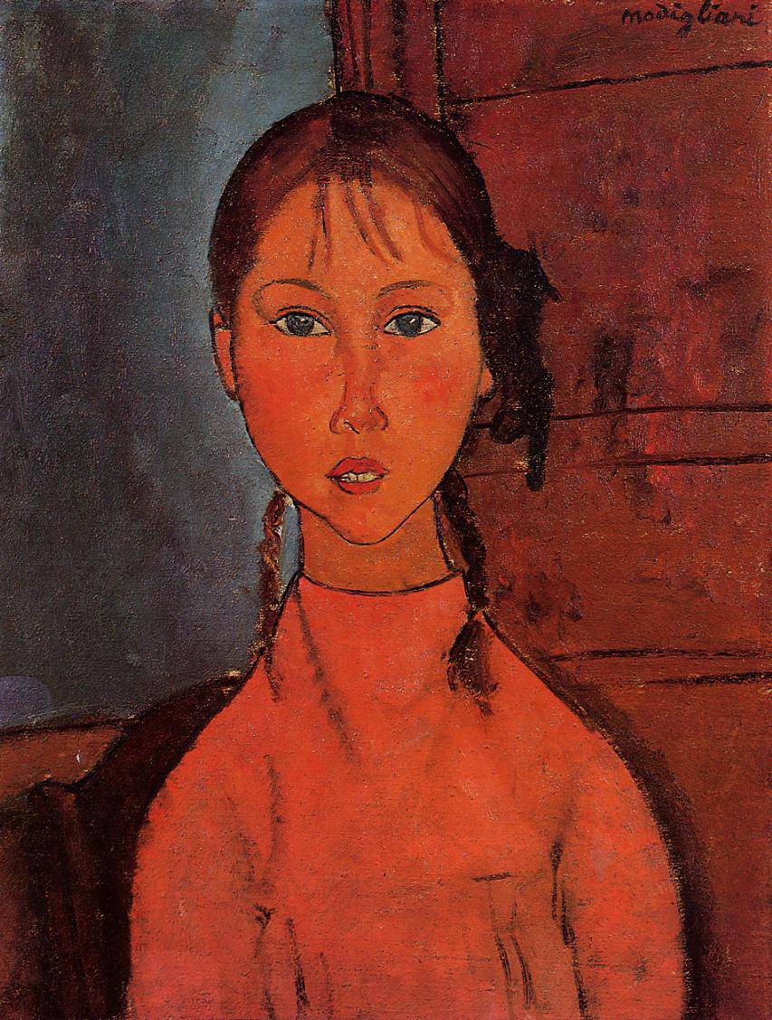 Girl with Pigtails - Amedeo Modigliani