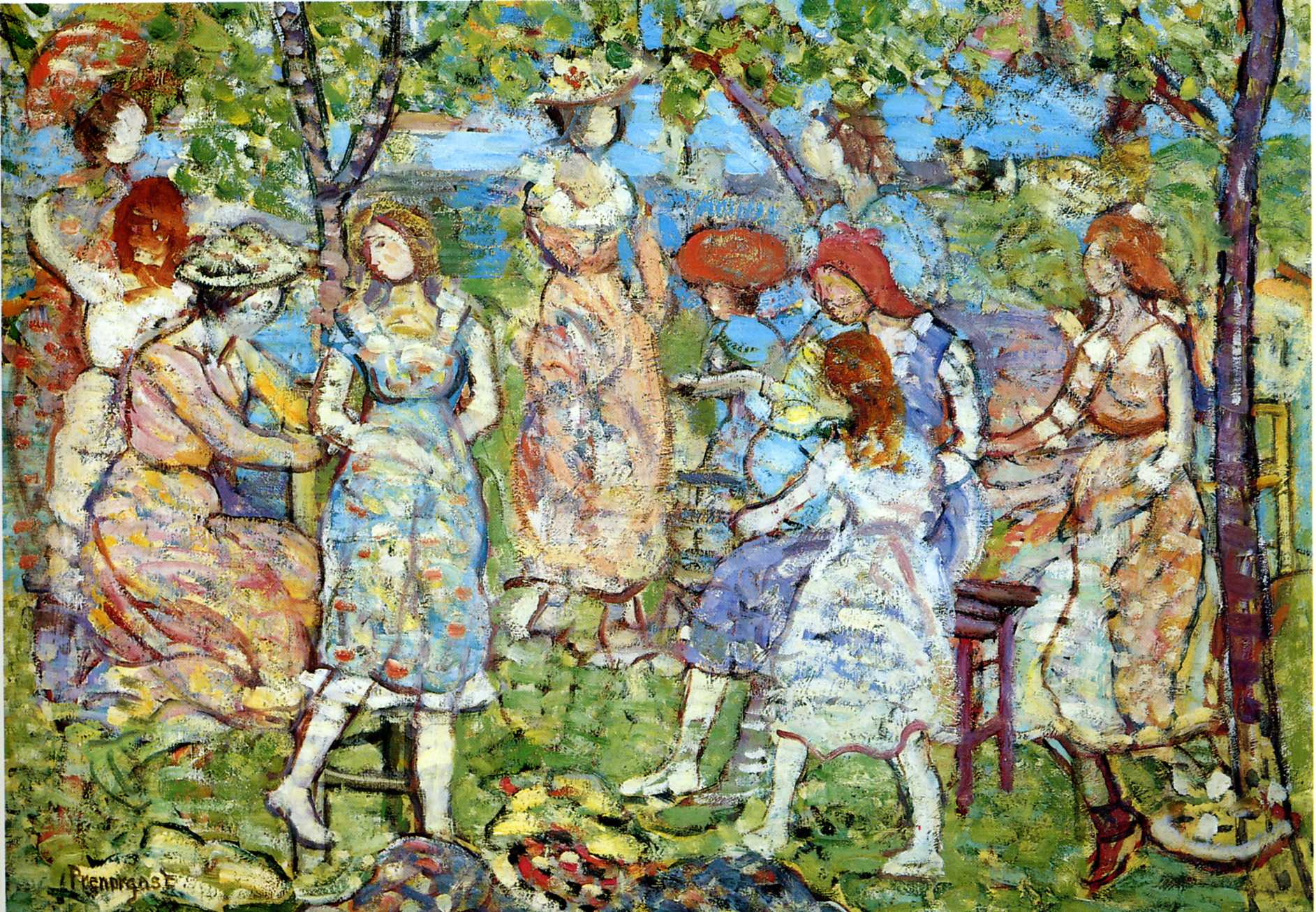 Girls in the Park - Maurice Prendergast