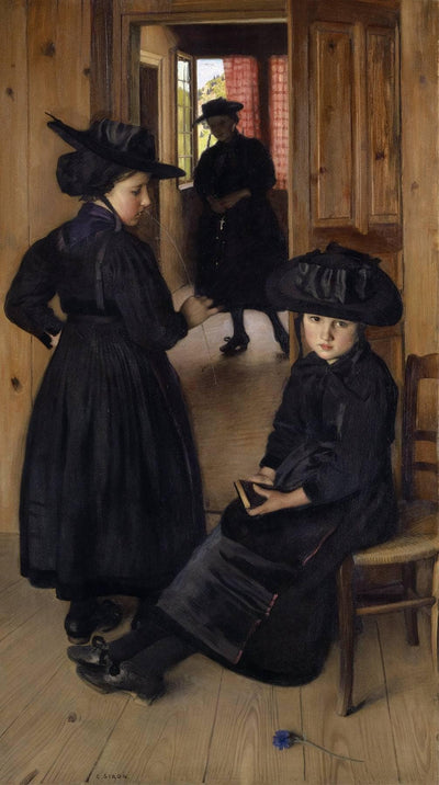 Girls of the Valais Before Churchgoing in apartment