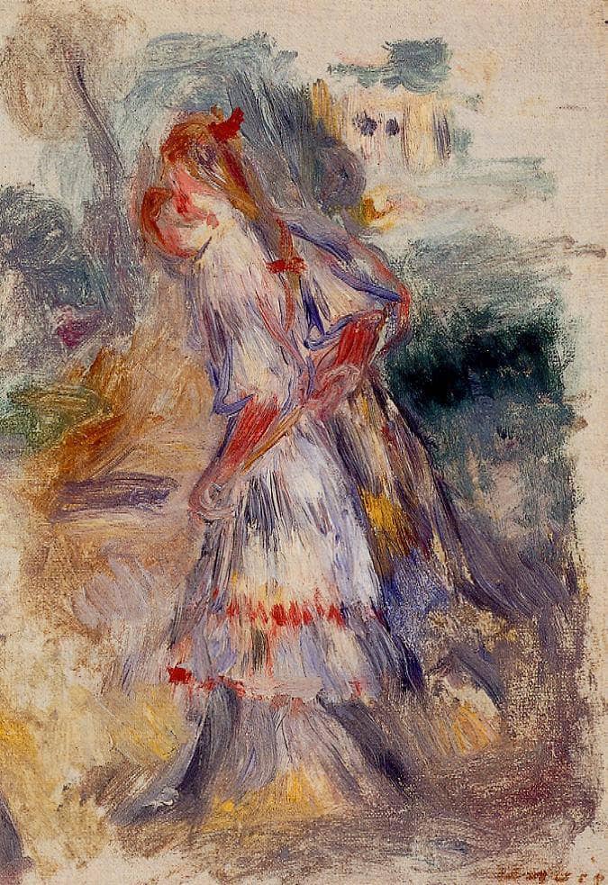 Girls by Pierre-Auguste Renoir — hand-painted portrait oil painting reproduction on canvas