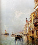 Giudecca Canal by Franz Richard Unterberger — hand-painted architectural oil painting reproduction on canvas