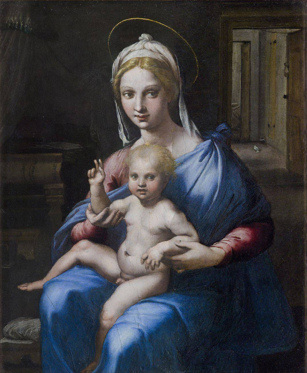 Madonna Hertz by Giulio Romano, hand-painted cultural oil painting reproduction on canvas