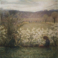 Flowery meadow by Pellizza da Volpedo — hand-painted botanical oil painting reproduction on canvas