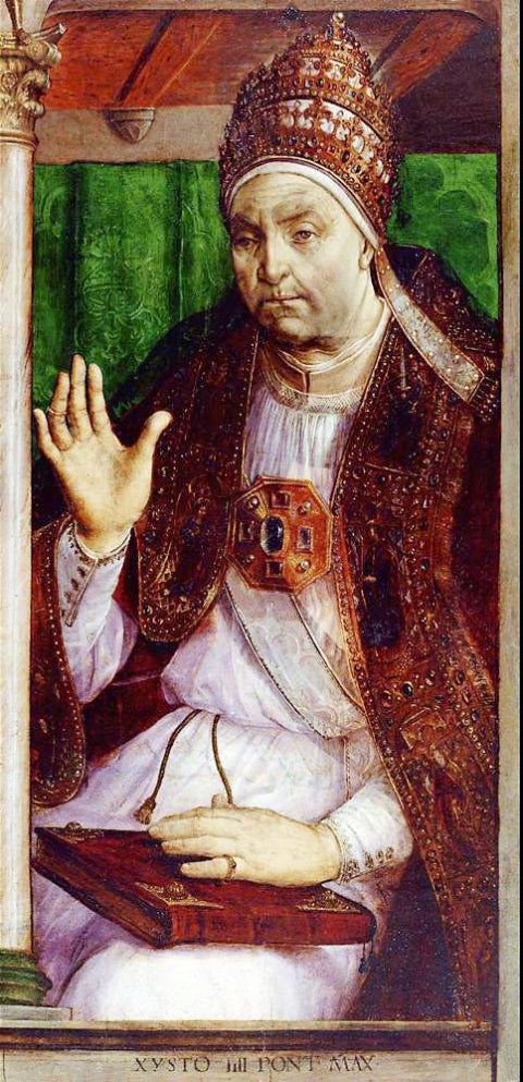 Pope Sixtus IV by Justus van Gent, hand-painted cultural oil painting reproduction on canvas