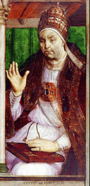 Pope Sixtus IV by Justus van Gent, female oil painting wall art, Northern Renaissance