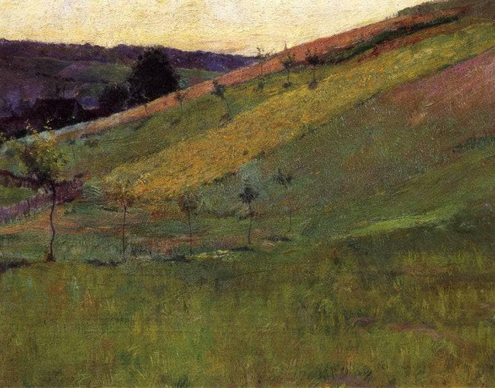 Giverny Hillside by Guy Rose — hand-painted botanical oil painting reproduction on canvas