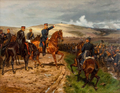 Giving the Orders by Emil Hünten — oil painting reproduction