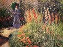 Gladioli by Claude Monet — hand-painted botanical oil painting reproduction on canvas