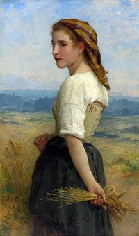 Glaneuse by William-Adolphe Bouguereau — hand-painted portrait oil painting reproduction on canvas