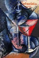 Glass and Syphon by Umberto Boccioni — life oil painting wall art, Cubism