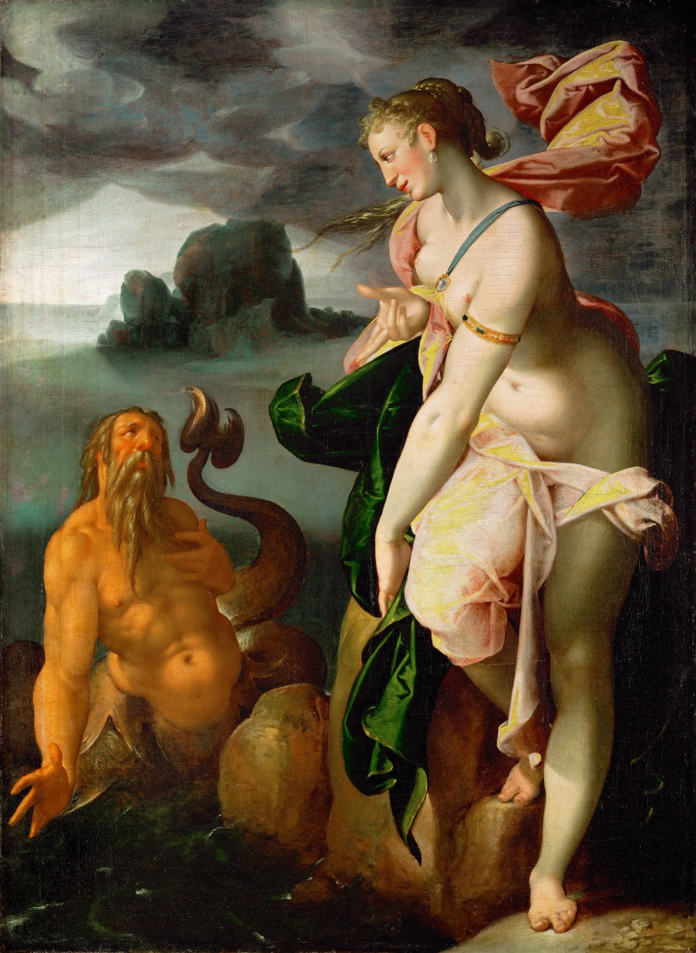 Glaucus  and  Scylla - Bartholomeus Spranger